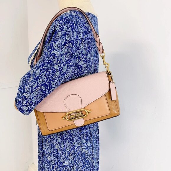 Coach 91070 Small Jade Shoulder Bag in Colorblock Blossom Multi - Picture 2 of 9